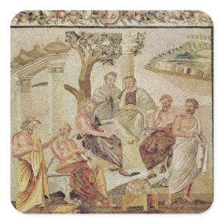 Plato Conversing with his Pupils Square Sticker