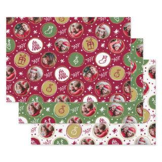 Playful Family Photo Collage Christmas  Sheets