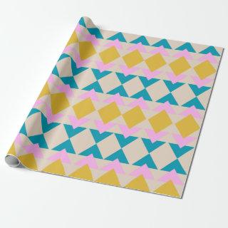 Playful Geometric Pattern Teal Yellow Pink Cute