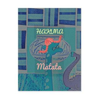 Playful Giraffe Art: An African Delight Postcard