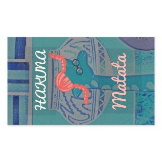 Playful Giraffe Art: An African Delight Rectangular Sticker