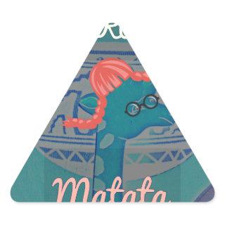 Playful Giraffe Art: An African Delight Triangle Sticker
