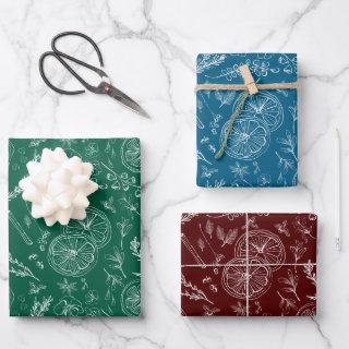 Playful Jewel Tone Modern Nordic Line Art  Sheets