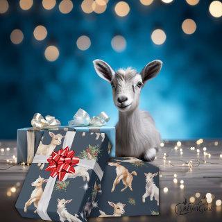 Playful Little Christmas Goats