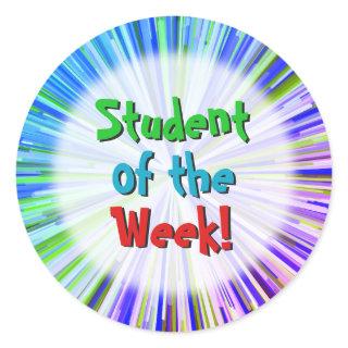 Playful "Student of the Week!" Sticker