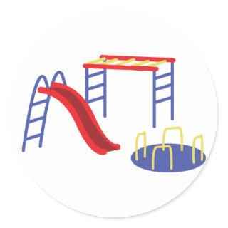 Playground Equipment Classic Round Sticker