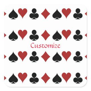 Playing Card Suits Thunder_Cove Square Sticker
