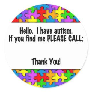 Please Call Autism ID Tag