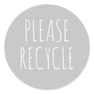 Please Recycle Reuse Save the Planet Green Classic Round Sticker