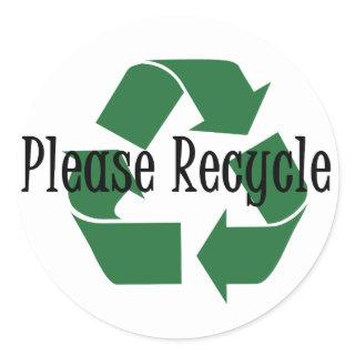 Please Recycle Sticker