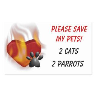 Please Save My Pets! Rectangular Sticker