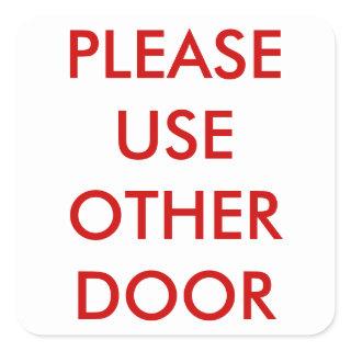Please use other door stickers