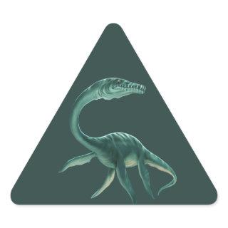 Plesiosaurus Dinosaur Triangle Stickers