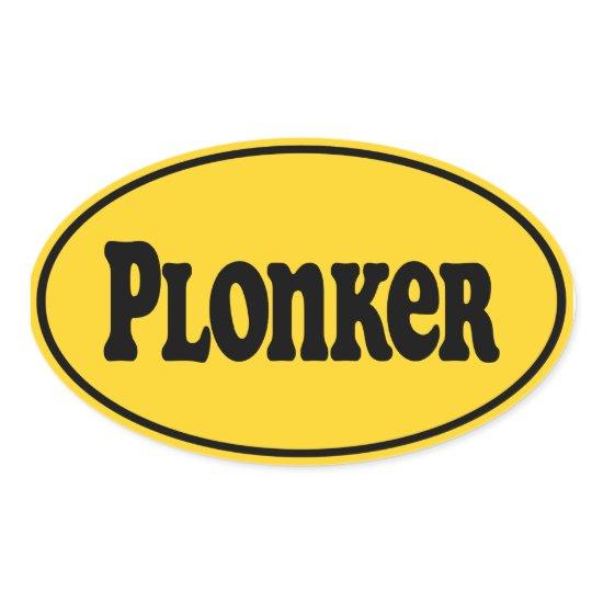 Plonker Oval Sticker