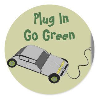 Plug In, Go Green - stickers