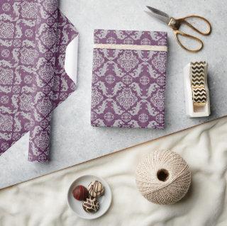 Plum colored damask