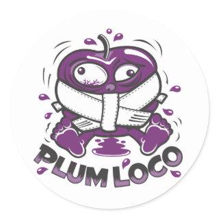 Plum Loco Design Classic Round Sticker