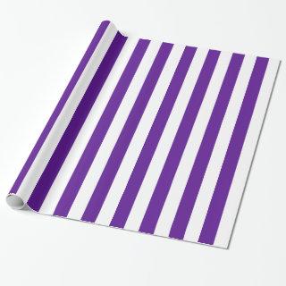 Plum Purple and White Bold Stripes
