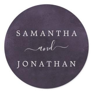 Plum Romance Wedding Envelope Seals