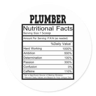 Plumber Classic Round Sticker