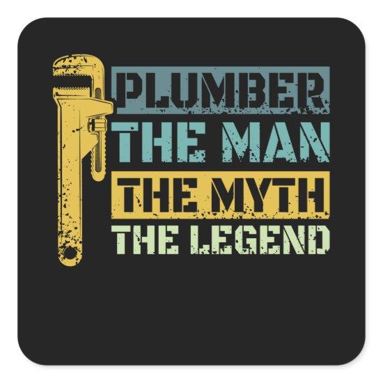Plumber Legend Square Sticker