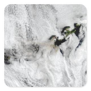 Plume from Okmok Volcano, Aleutian Islands 2 Square Sticker