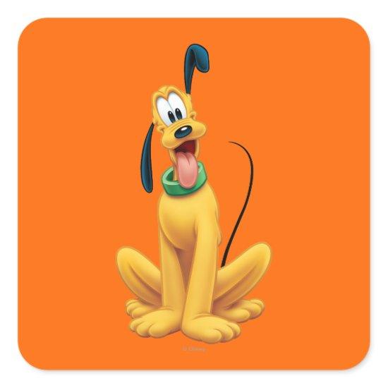 Pluto | Cartoon Front Square Sticker