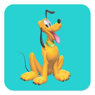 Pluto | Cartoon Side Square Sticker
