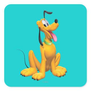 Pluto | Cartoon Side Square Sticker