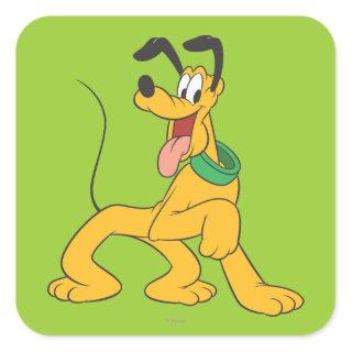 Pluto | Excited Square Sticker
