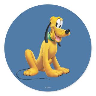 Pluto | Eyes to Side Classic Round Sticker
