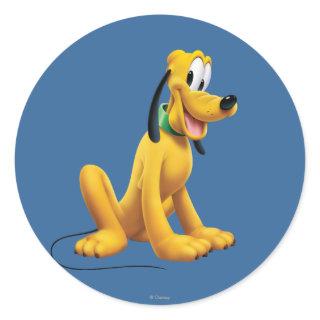 Pluto | Eyes to Side Classic Round Sticker