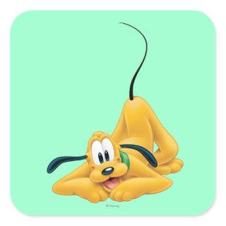 Pluto | Laying Down Square Sticker