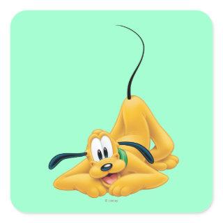 Pluto | Laying Down Square Sticker