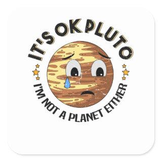 Pluto Planet Pluto Day Square Sticker