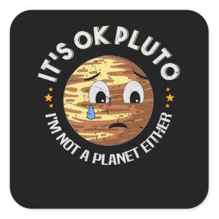 Pluto Planet Pluto Day Square Sticker