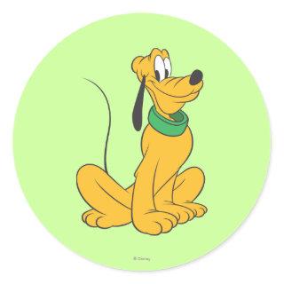 Pluto | Sitting Straight Up Classic Round Sticker