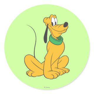 Pluto | Sitting Straight Up Classic Round Sticker