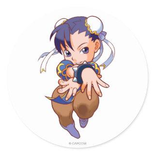 Pocket Fighter Chun-Li Classic Round Sticker
