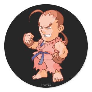 Pocket Fighter Dan Classic Round Sticker