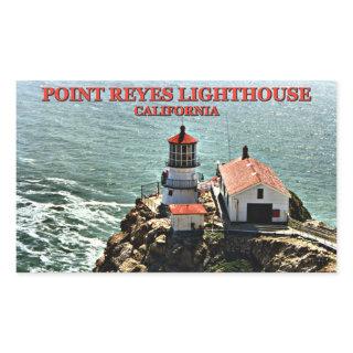 Point Reyes Lighthouse, California Rectangular Sticker
