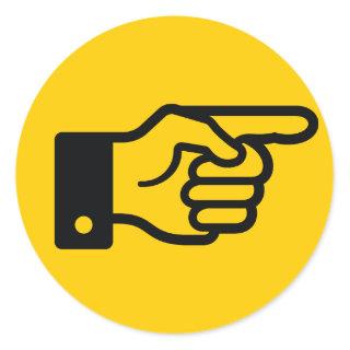 Pointing Finger (Yellow) Sticker