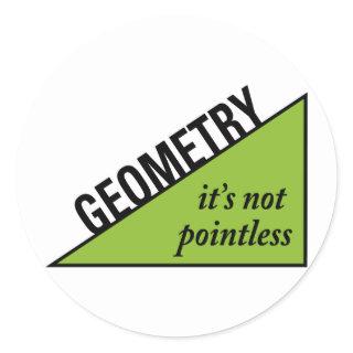 Pointless Geometry Classic Round Sticker