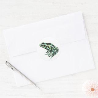 Poison dart frog classic round sticker