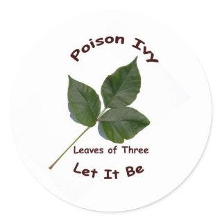 Poison Ivy Classic Round Sticker
