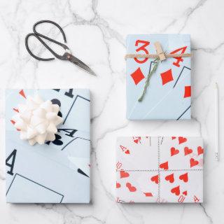 Poker Cards, Gift Wrap Paper Set