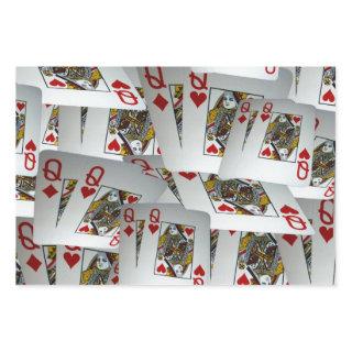Poker Cards Queens, Gift Wrap Sheets