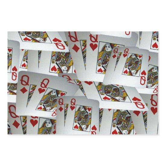Poker Cards Queens, Gift Wrap Sheets