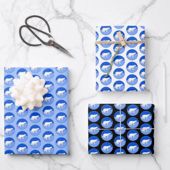 Polar Bear Mom and Cub Painting - Wildlife Art  Sheets