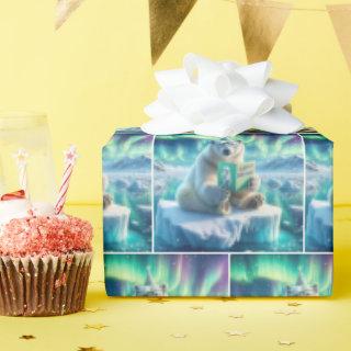 Polar Bear Reading a Birthday Greeting Card